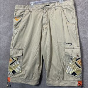 Vintage Coogi Cargo Shorts Mens 42 Embroidered Streetwear Y2K Skater BaggyFit OG